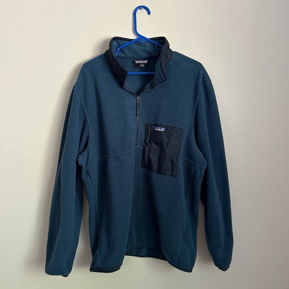 Patagonia Microdini 1/2-Zip Fleece Pullover in Blue Size XL - Picture 1 of 6